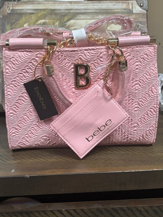 bebe Pink And Gold Purse Satchel/Top Handle Bag for Woman - Picture 3 of 6